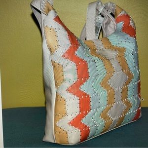 New THE SAK Huntley Leather Woman’s Handbag Beige/Pastel